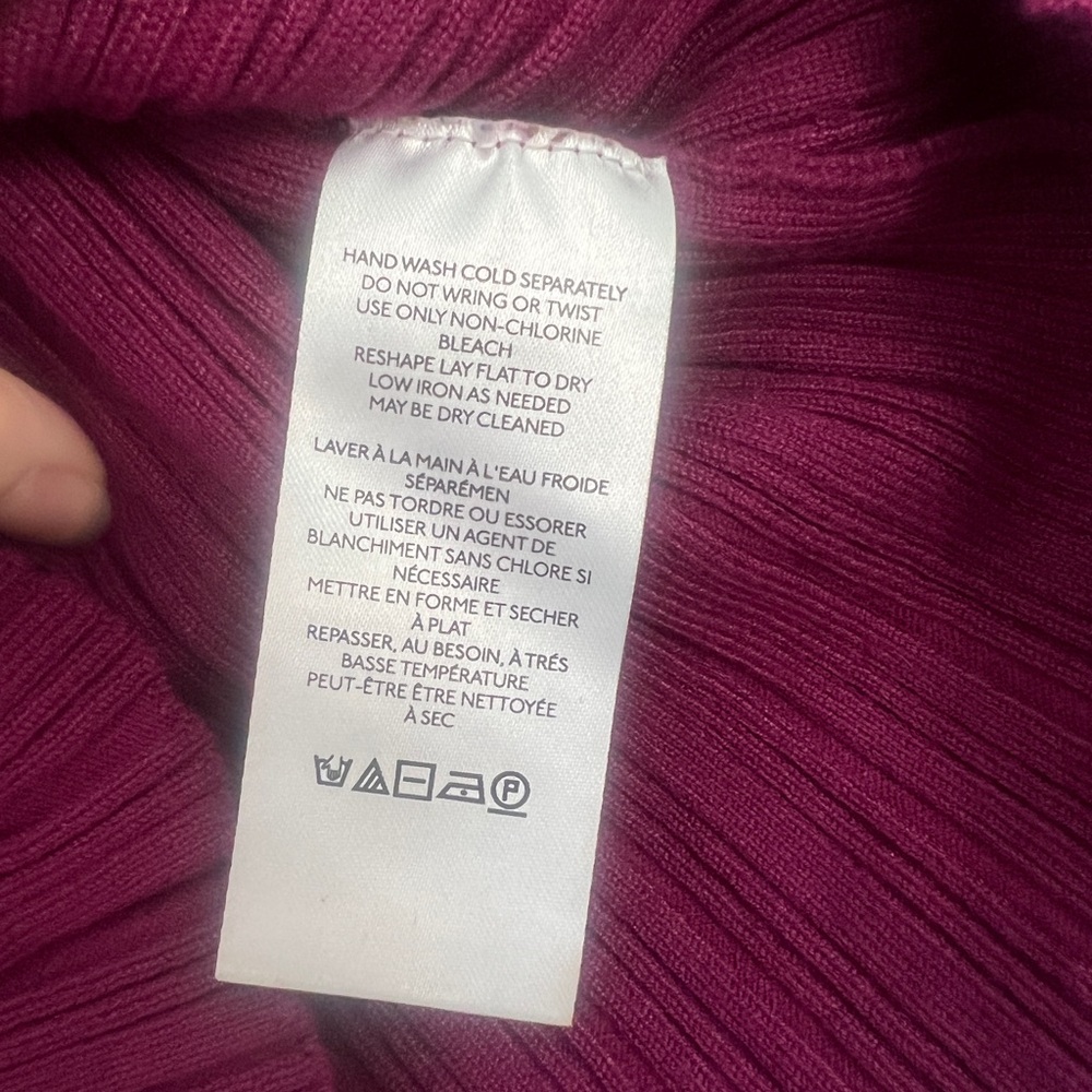 Anthropologie Purple Puff-Sleeve Shimmer Sweater Small - Picture 7 of 8